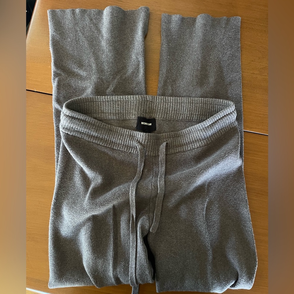 Monrow Cashmere/Cotton Knit Drawstring Pants